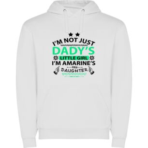 Daddy's Darling Daisy Φούτερ με κουκούλα σε χρώμα Λευκό Large