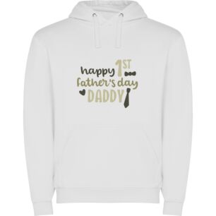 Daddy's First Father's Day Φούτερ με κουκούλα σε χρώμα Λευκό XLarge