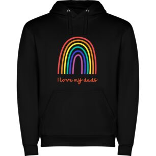 Daddy's Rainbow Love Φούτερ με κουκούλα σε χρώμα Μαύρο 3-4 ετών