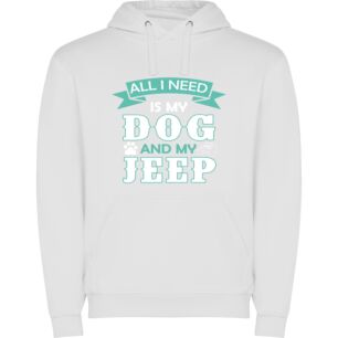 Dapper Drive: Canine Companion Φούτερ με κουκούλα σε χρώμα Λευκό Small