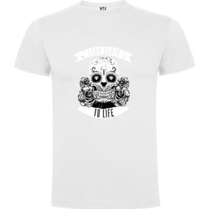 Deathrose Skull Rock Tshirt σε χρώμα Λευκό XXXLarge(3XL)