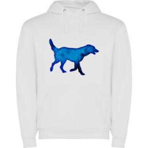 Digital Blue Animal Elegance Φούτερ με κουκούλα σε χρώμα Λευκό Small