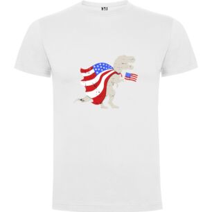 Dino Patriotic Power Tshirt σε χρώμα Λευκό 5-6 ετών