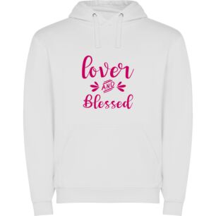 Divine Love's Pink Blessing Φούτερ με κουκούλα σε χρώμα Λευκό Large