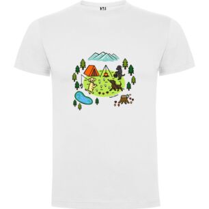 Dogs in Camp: Illustration Tshirt σε χρώμα Λευκό 11-12 ετών