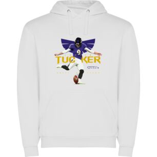 Dynamic Ball Offense: Tucker's Inspired Ravens Φούτερ με κουκούλα σε χρώμα Λευκό 7-8 ετών