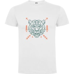 Dynamic Tiger Arrow Art Tshirt σε χρώμα Λευκό Large