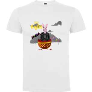 Elegant Easter Bunny Illustration Tshirt