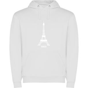 Elegant Eiffel Tower Snapshot Φούτερ με κουκούλα σε χρώμα Λευκό 7-8 ετών