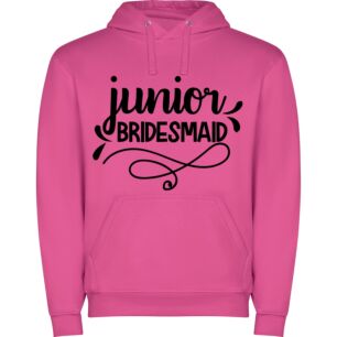 Elegant Jr Bridesmaid Logo Φούτερ με κουκούλα