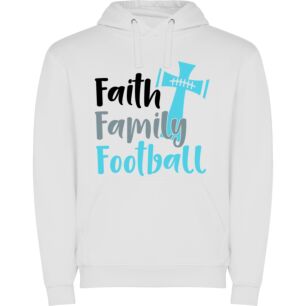 Faithful Football Family Φούτερ με κουκούλα σε χρώμα Λευκό Large