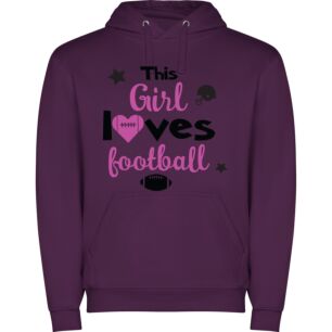 Fancy Football Girl Love Φούτερ με κουκούλα