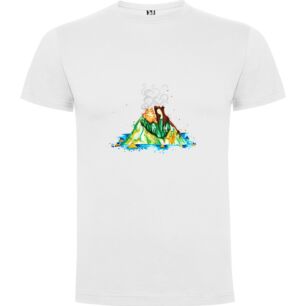Fantasy Island Volcano Illustration Tshirt σε χρώμα Λευκό 11-12 ετών
