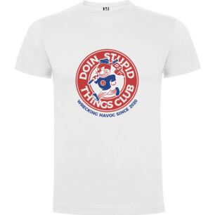 Feline Baseball League Emblem Tshirt σε χρώμα Λευκό XXLarge