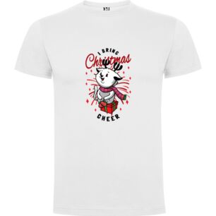 Feline Festive Fun Tshirt σε χρώμα Λευκό Medium