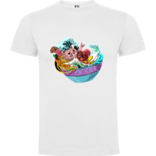 Feline Gastronomic Ukiyo-e Tshirt σε χρώμα Λευκό Medium