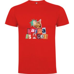 Feline Karma Illustration Tshirt σε χρώμα Κόκκινο 9-10 ετών
