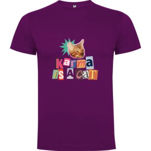 Feline Karma Illustration Tshirt σε χρώμα Μωβ 5-6 ετών
