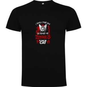 Feline Over Zombie Tshirt
