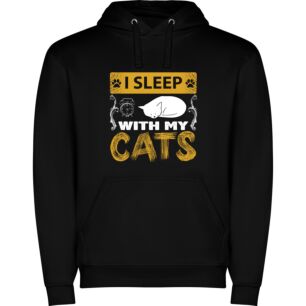 Feline Slumber: Dreamy Cats Φούτερ με κουκούλα