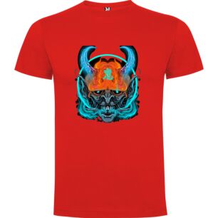 Fiery Fantasy Skull Design Tshirt