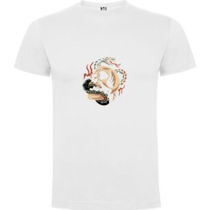 Fiery Skull Design Tshirt