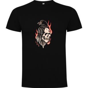 Fiery Skull Phoenix Emblem Tshirt