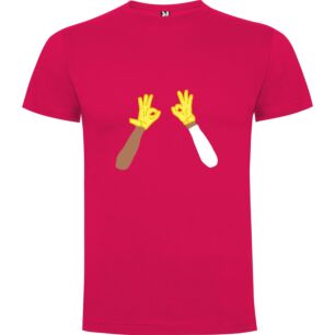 Fingers Aloft Tshirt σε χρώμα Φούξια 5-6 ετών