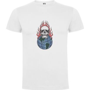 Fire Globe Skull Tshirt