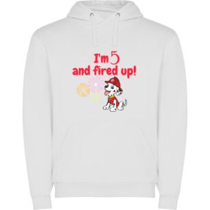 Firedog's Fiery Rescue Φούτερ με κουκούλα σε χρώμα Λευκό 3-4 ετών