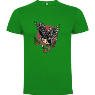 Fireskull Bird: Tattoo Illustration Tshirt