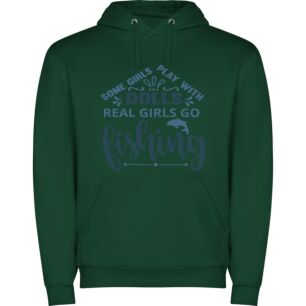 Fishing's Real Girls Adventure Φούτερ με κουκούλα σε χρώμα Πράσινο XXXLarge(3XL)
