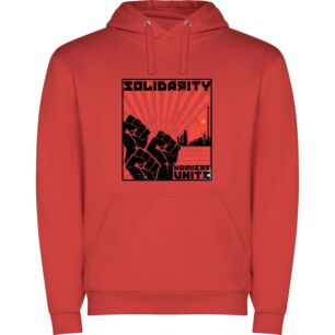 Fist of Solidarity: Revolving Society Φούτερ με κουκούλα σε χρώμα Κόκκινο 3-4 ετών