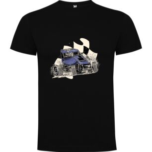 Flagged Racecar Illustration Tshirt