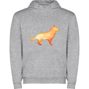 Flaming Corgi Canine: A Goldenwolf Painting Φούτερ με κουκούλα