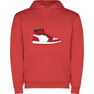 Flaming Red Sneaker Sketch Φούτερ με κουκούλα σε χρώμα Κόκκινο 11-12 ετών