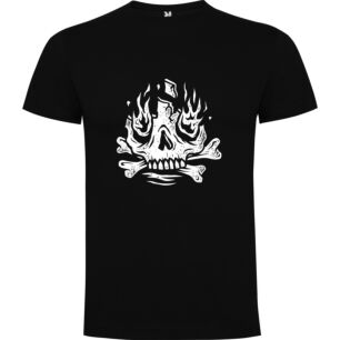 Flaming Skull Design Tshirt