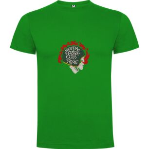 Flaming Skull Helmet Design Tshirt