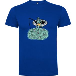 Floating Alien Fishing Fun Tshirt