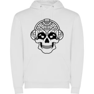 Floral Aztec Skull Φούτερ με κουκούλα σε χρώμα Λευκό Large