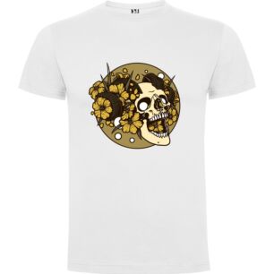 Floral Skull Fantasy Tshirt σε χρώμα Λευκό Large