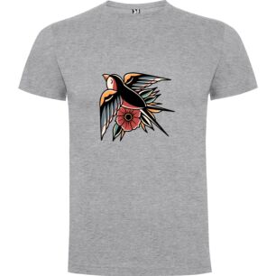 Flower-beaked Bird Tattoo Tshirt