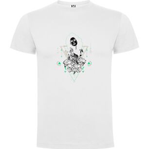 Flower Cyber Shaman Illustration Tshirt σε χρώμα Λευκό XXLarge