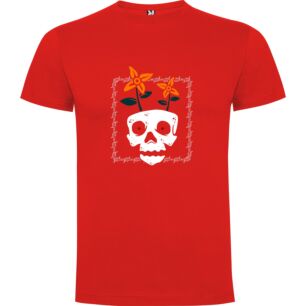 Flower Skull Design Tshirt