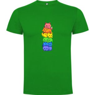 Fluffy Cat Tower Tshirt σε χρώμα Πράσινο 3-4 ετών
