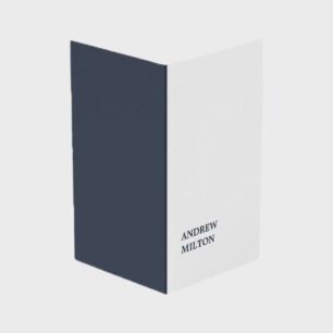 Minimalist Simple Elegant Blue White Consultant Business Card