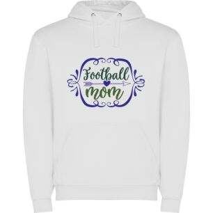 Football Love Emblem or Heart of Football Φούτερ με κουκούλα σε χρώμα Λευκό Large