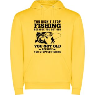 Forever Young: Fishing Tales Φούτερ με κουκούλα σε χρώμα Κίτρινο Small