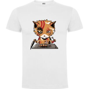 Fork-Wielding Feline Tshirt