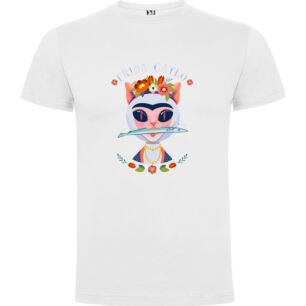 Frida's Fluffy Feline Tshirt σε χρώμα Λευκό Medium